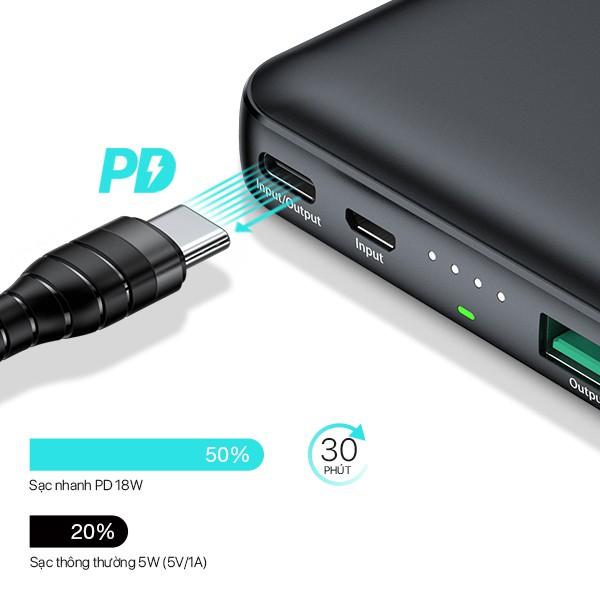 Pin Dự Phòng 10.000mAh ACOME  Sử  Dụng Công Nghệ Không Dây Qi 10W, Hỗ Trợ Sạc Nhanh PD + QC3.0 18W - Hàng Chính Hãng