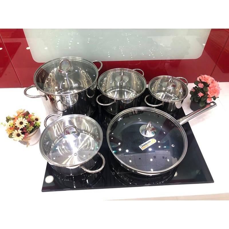 Bộ Nồi Bếp Từ Elo RUBIN SPECIAL 5 Chiếc,Dung Tích 1-7L,Bộ Nồi Inox, Chảo Chống Dính Bếp Từ, Bếp Điện