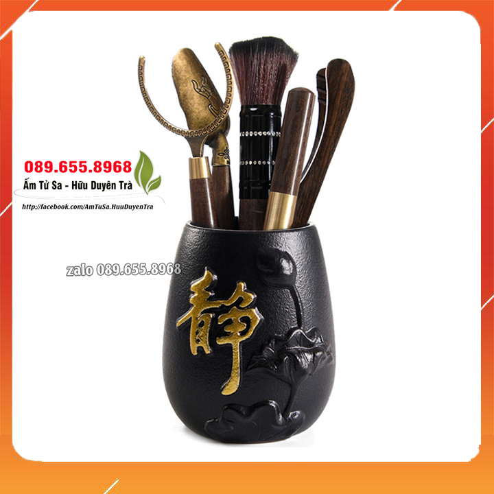 Bộ dụng cụ trà đạo 6 món - BÀY BÀN TRÀ - ĐỒ CHƠI TRÀ ĐẠO phù hợp cùng ấm tử sa nghi hưng cao cấp