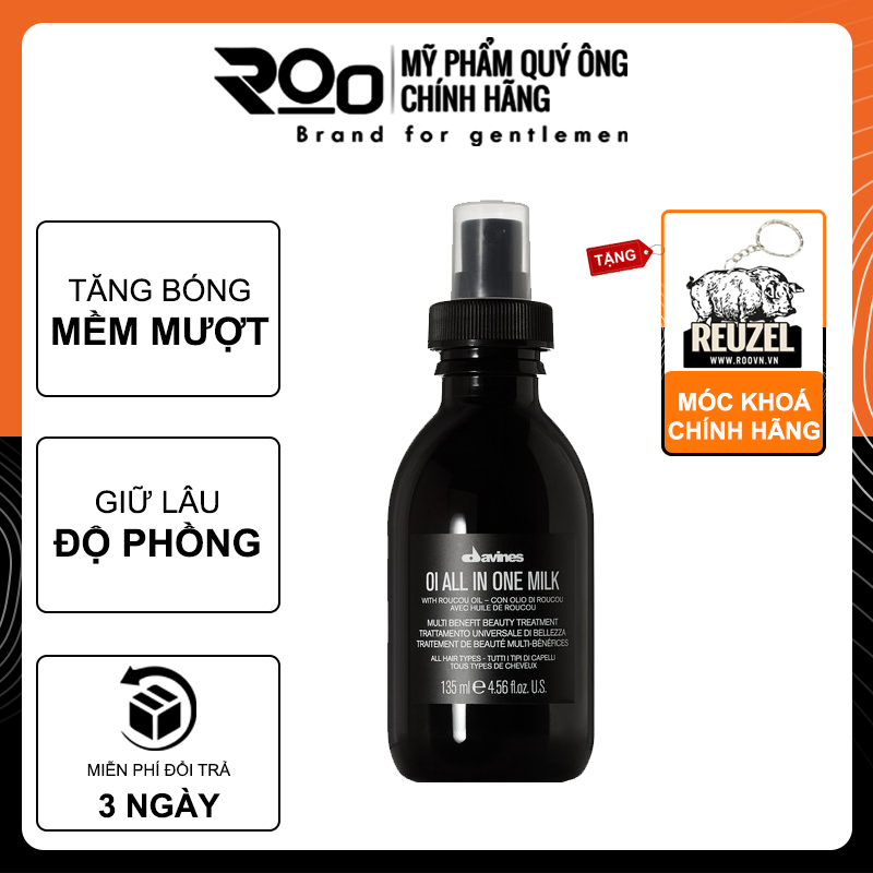 Dầu Dưỡng Tóc Davines OI OIL All in One Milk Siêu Mềm Mượt - Tặng móc khoá chính hãng