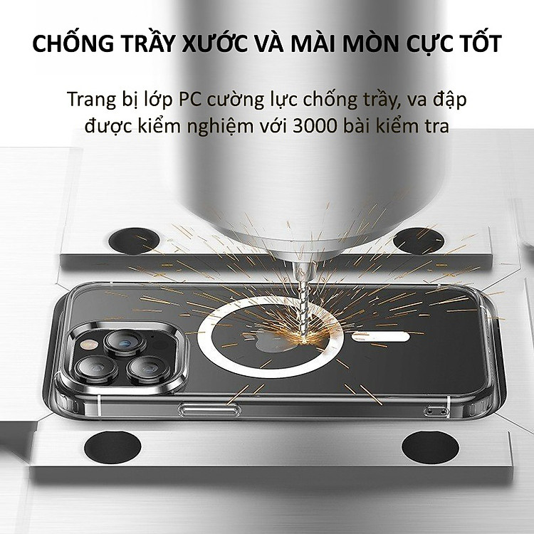 Ốp lưng trong cho iPhone 15 Pro Max / 15 Pro hiệu Likgus Crystal sạc nam châm từ tính, chống ố vàng, bảo vệ camera - Hàng nhập khẩu