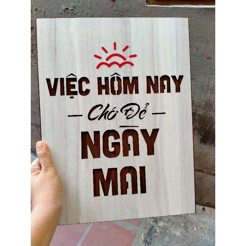 Tranh treo tường Gỗ trang trí phòng tạo động lực-