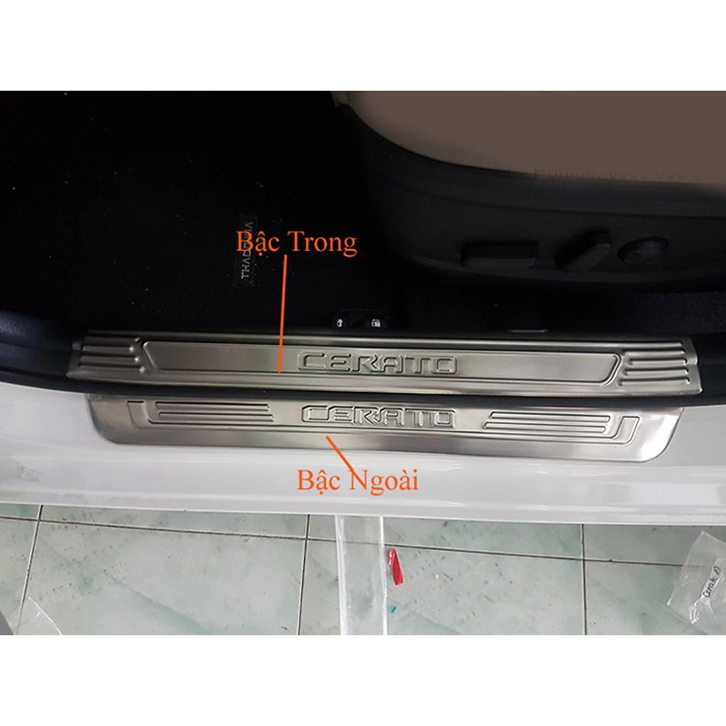 Bộ Ốp bậc cửa, Nẹp bước chân INOX dành cho xe KIA Cerato 2019