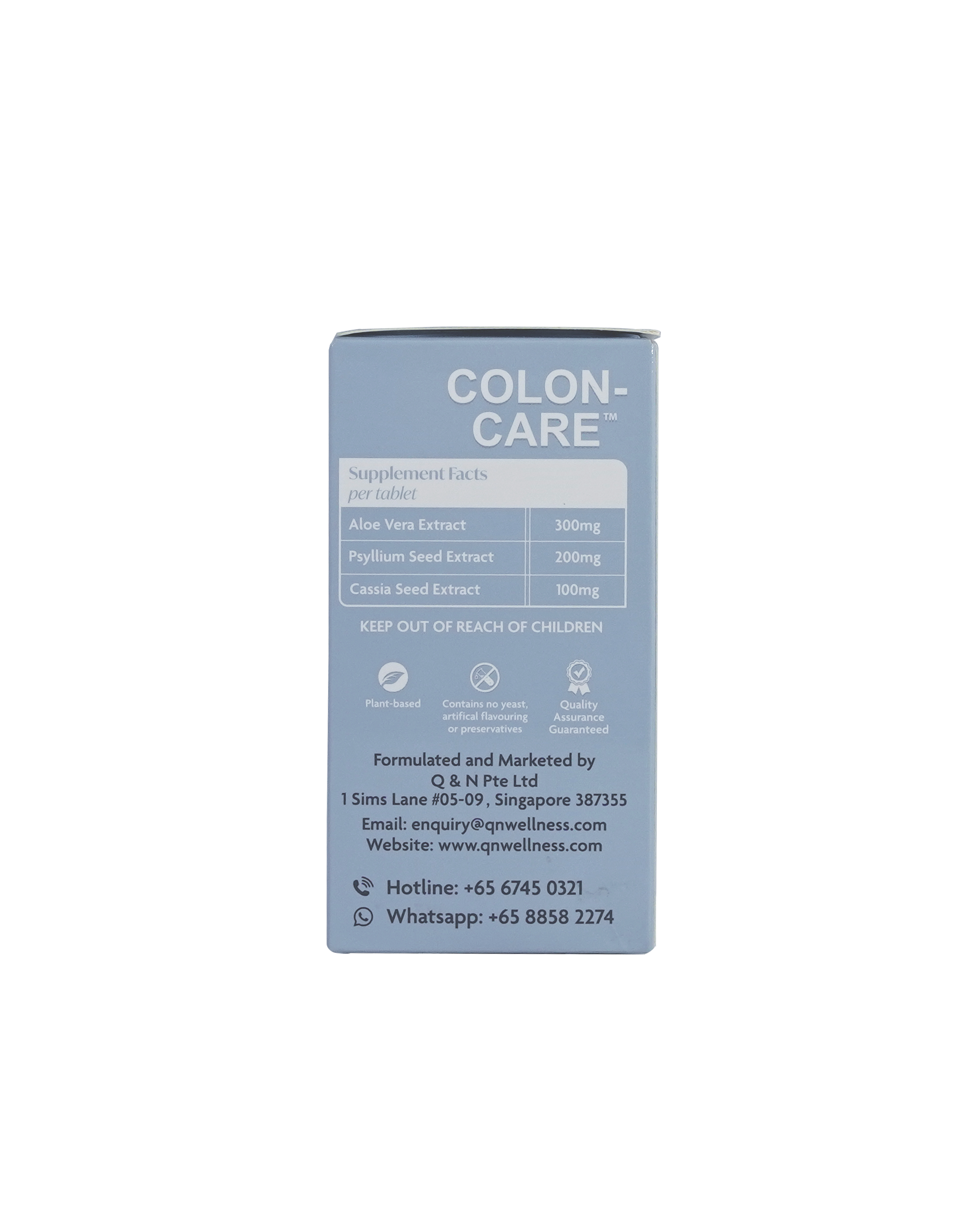 Viên Uống Bổ Sung Colon Care QN Wellness Chiết Xuất Lô Hội, Hạt Mã Đề & Hạt Cassia Hỗ Trợ Đường Ruột, Bổ Sung Chất Xơ, Cải Thiện Trao Đổi Chất - Hộp 60 Viên