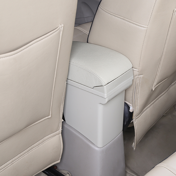 Bộ hộp tỳ tay ô tô cao cấp dành cho Mazda 2 dạng khối tích hợp 3 cổng USB MZDA - 2 màu: Đen và Be