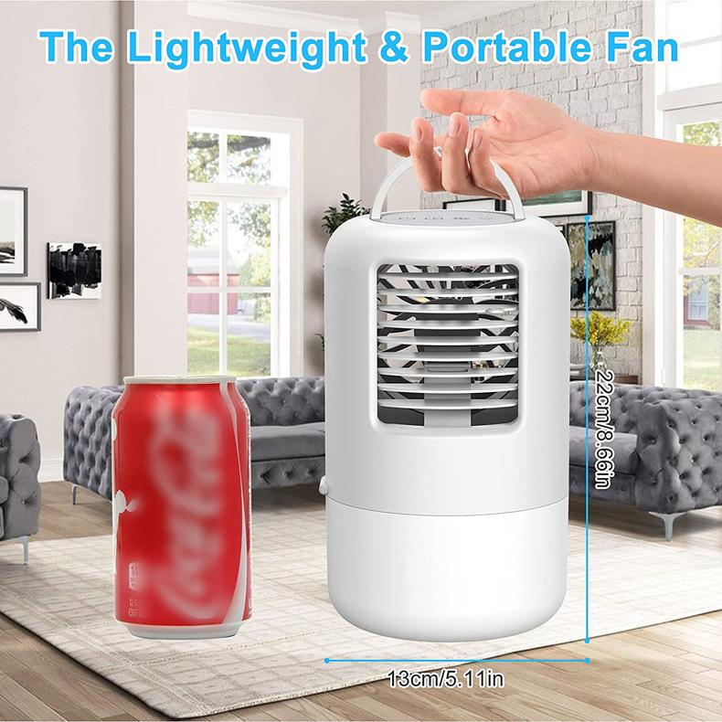 Điều hòa không khí di động Mini cá nhân Air Cooler Độ ẩm Trang chủ/Văn phòng Fan Trắng