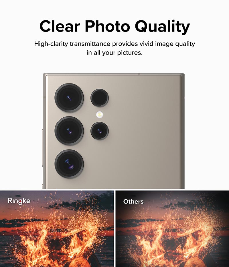 Dán camera Ringke Lens Frame Glass cho Samsung Galaxy S24 Ultra_ Hàng Chính Hãng