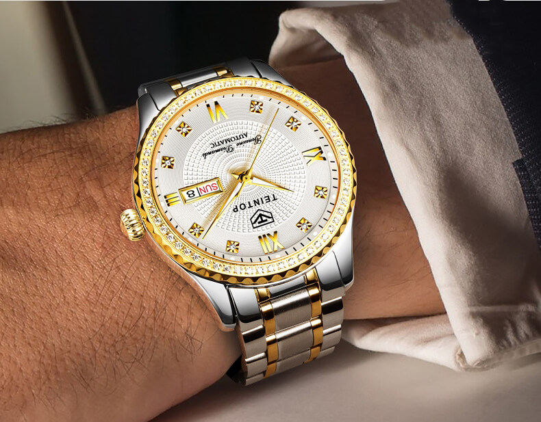 Đồng hồ nam chính hãng Teintop T8629-2 Fullbox, Kính sapphire ,chống xước,chống nước,dây kim loại thép không gỉ 316L, máy cơ , Mới 100%,Bảo hành 24 tháng,thiết kế đơn giản,sang trọng và lịch lãm