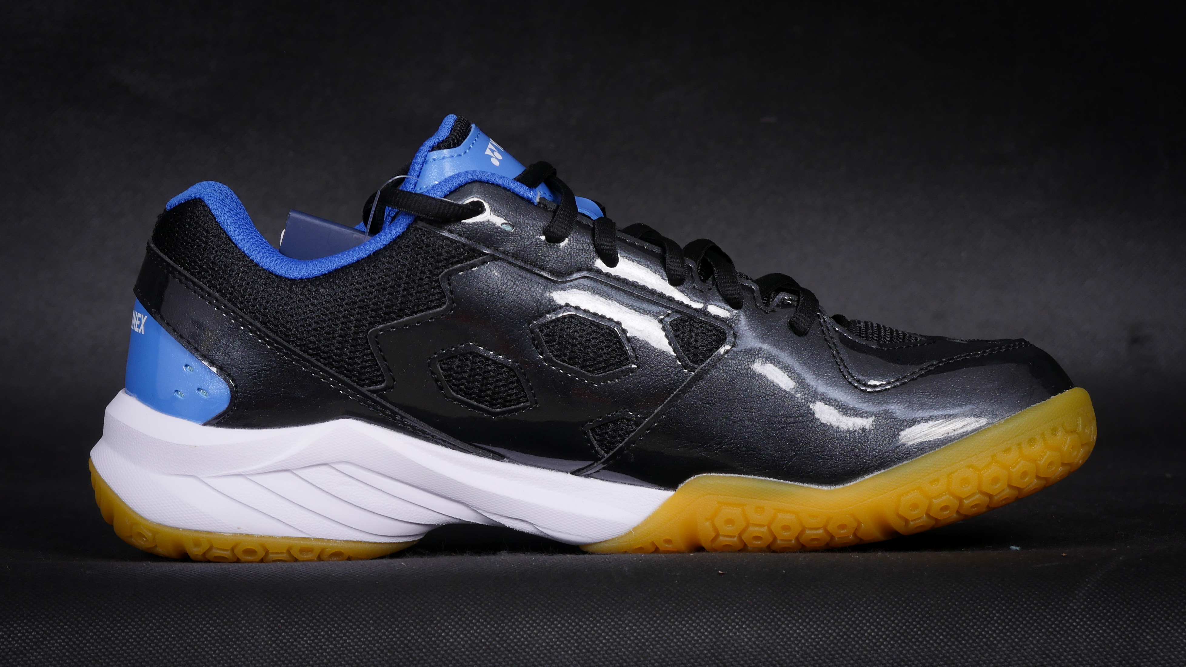 Giày Cầu Lông Cao Cấp SHB101CR Đen Xanh Huyền Bí - Đế Cao Su Siêu Bám , Chống Trơn Khi Gặp Nước