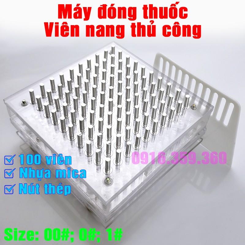 Máy đóng thuốc viên nang thủ công 100v nút thép