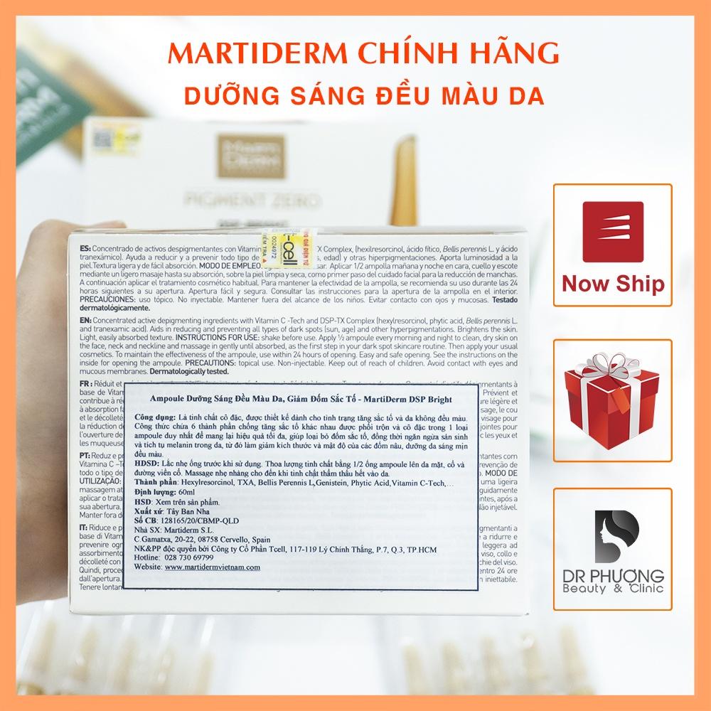 (ỐNG LẺ) MARTIDERM PIGZERO DSP BRIGHT Ampoule dưỡng sáng đều màu da ( LẺ 1 ỐNG )