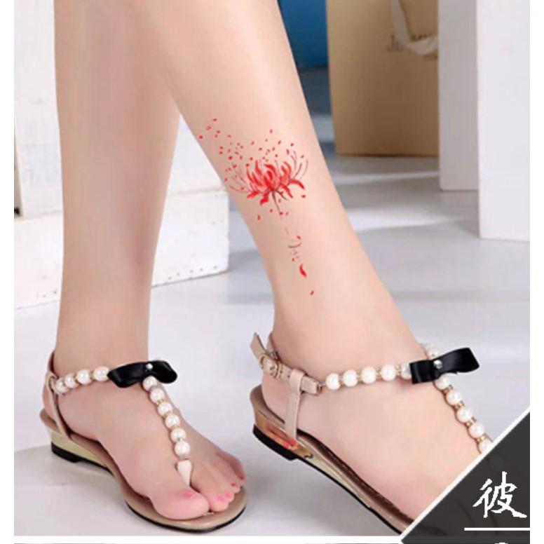 Hình xăm dán hoa bỉ ngạn BM-12 10x6cm_ mua 5 tấm tặng 1 tattoo