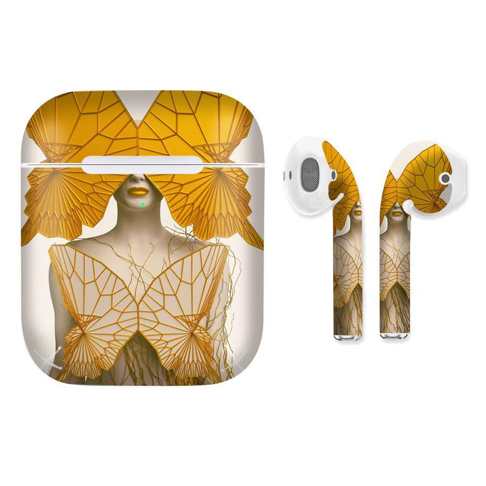 Miếng dán skin cho AirPods in hình giả sơn mài - GSM100