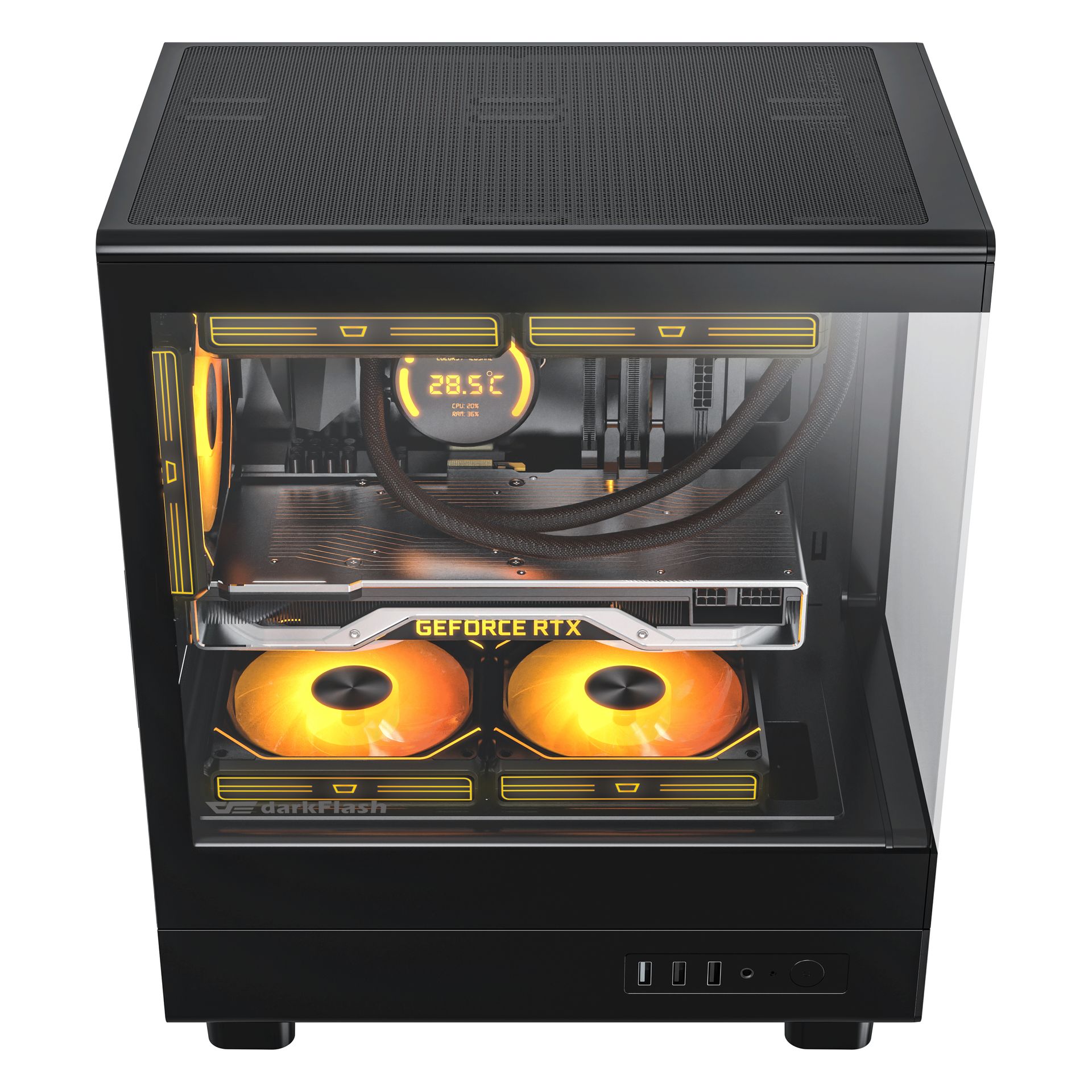 VỎ CASE MÁY TÍNH DARKFLASH DB330M (Full M-ATX) - Hàng chính hãng