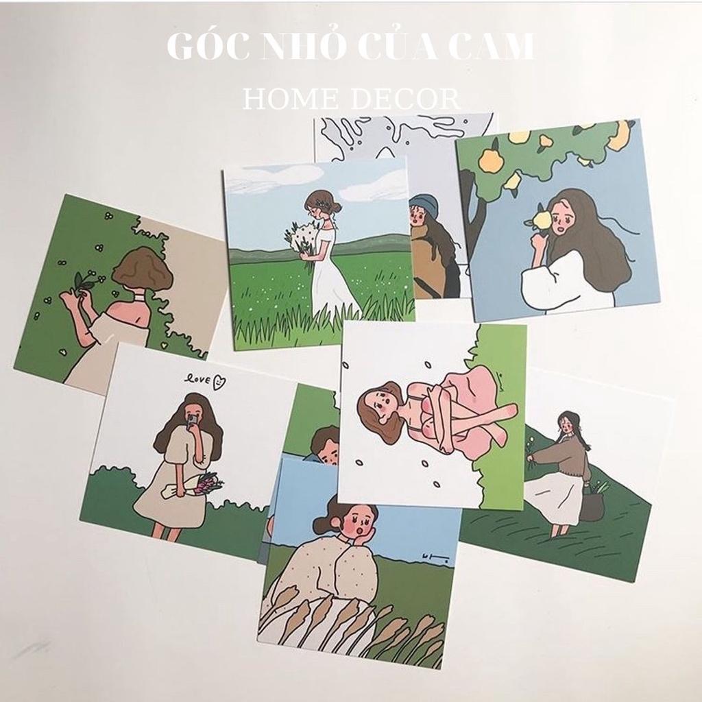 CARD CÔ GÁI MỘNG MƠ TRANG TRÍ