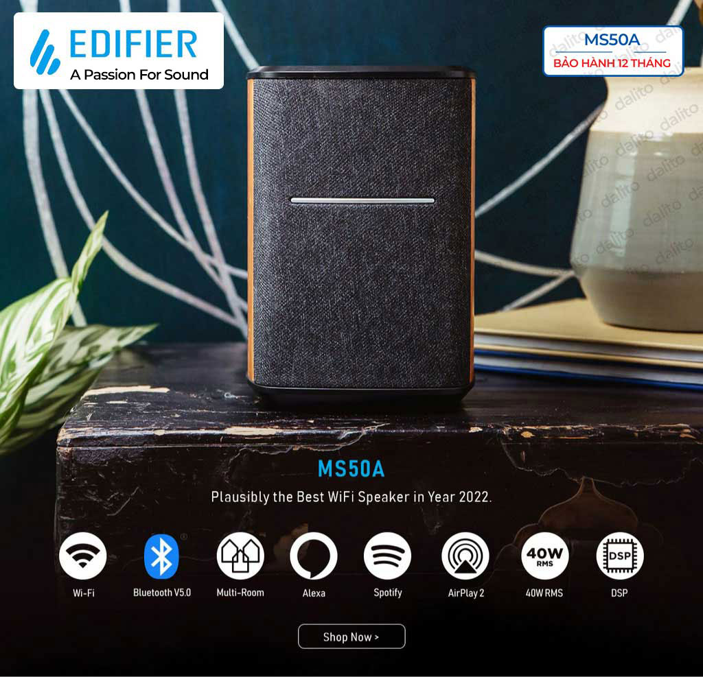 Loa bluetooth Edifier MS50A Công suất 40W Kết nối Wifi - Hàng chính hãng