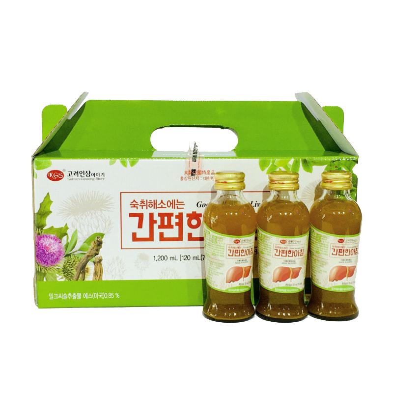 Nước Hồng Sâm Mát Gan, Bổ Gan KGS (120ml x10 chai)