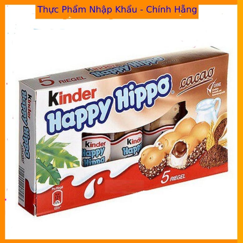 Bánh socola Kinder Happy Hippo Cacao hộp 103.5gr (5 bánh)