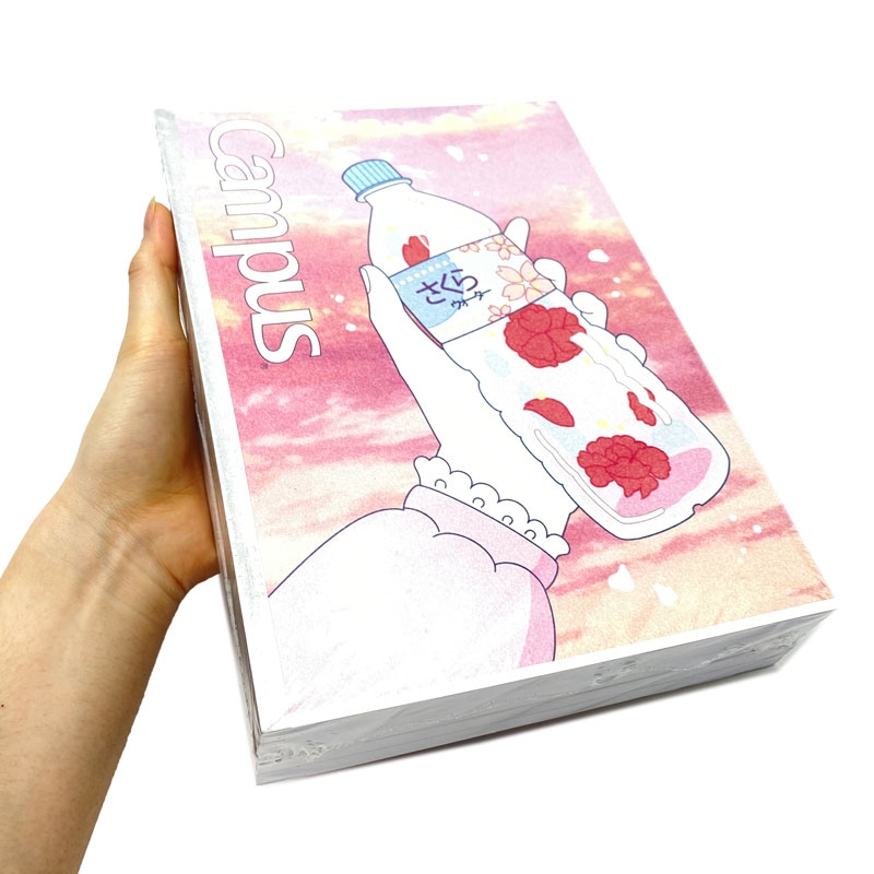 Vở B5 200 Trang Campus Kawaii - Kẻ Ngang Có Chấm - Mẫu 2 - Hồng Nhạt