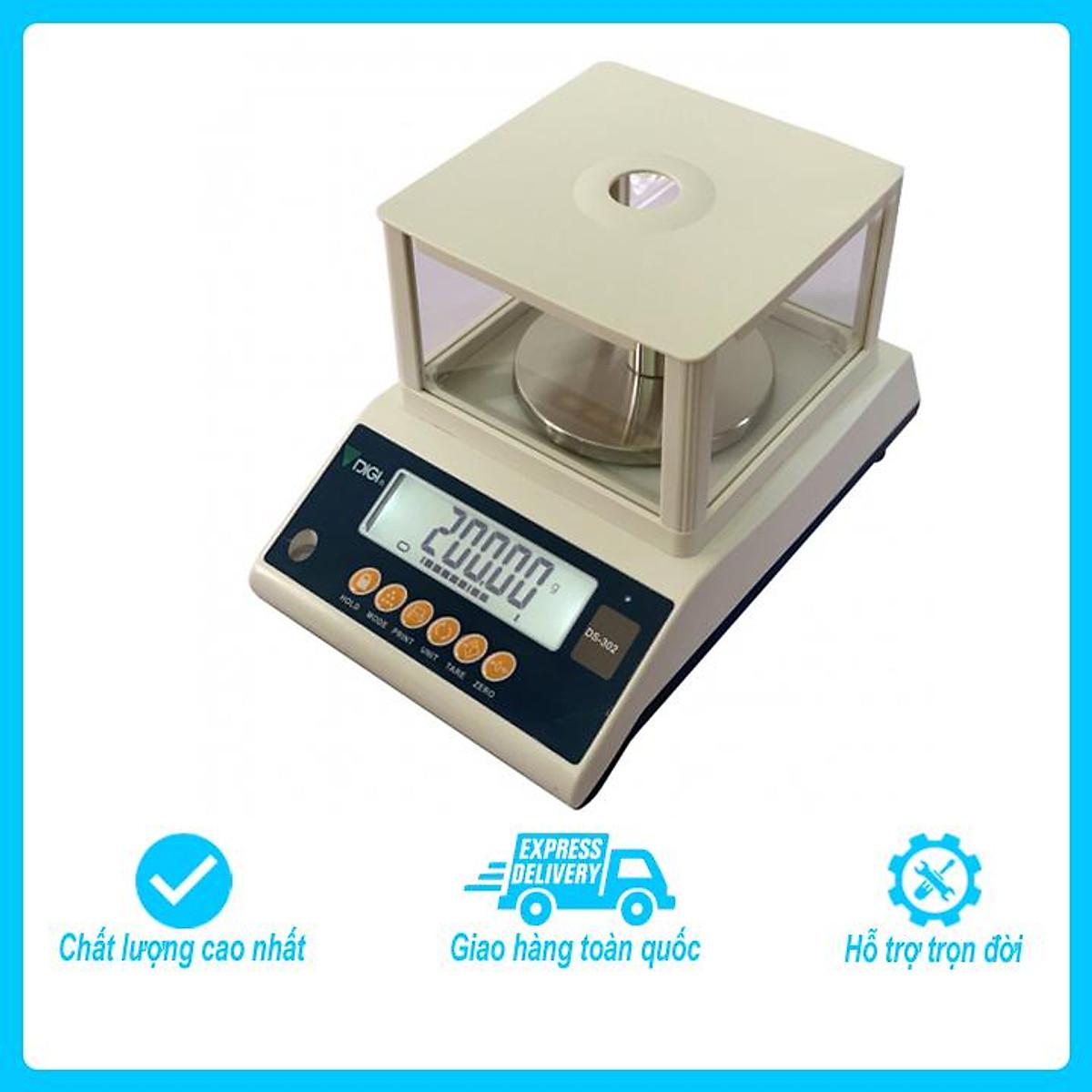 Cân điện tử kỹ thuật 3 số lẻ, Digi DS 600g/0.001g có độ nhạy cao dùng cân vàng, mủ cao su, hóa chất, thí nghiệm