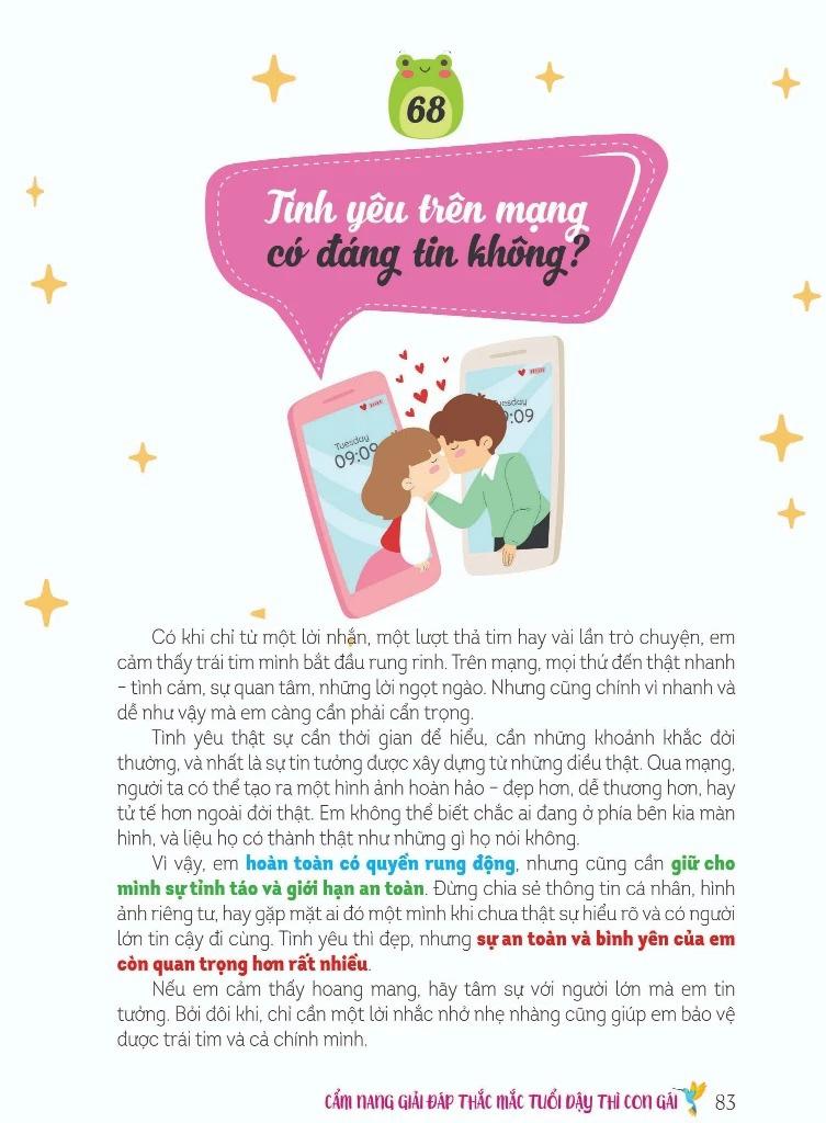 Sách - Dậy Thì Không Gì Phải Sợ - Cẩm Nang Con Gái