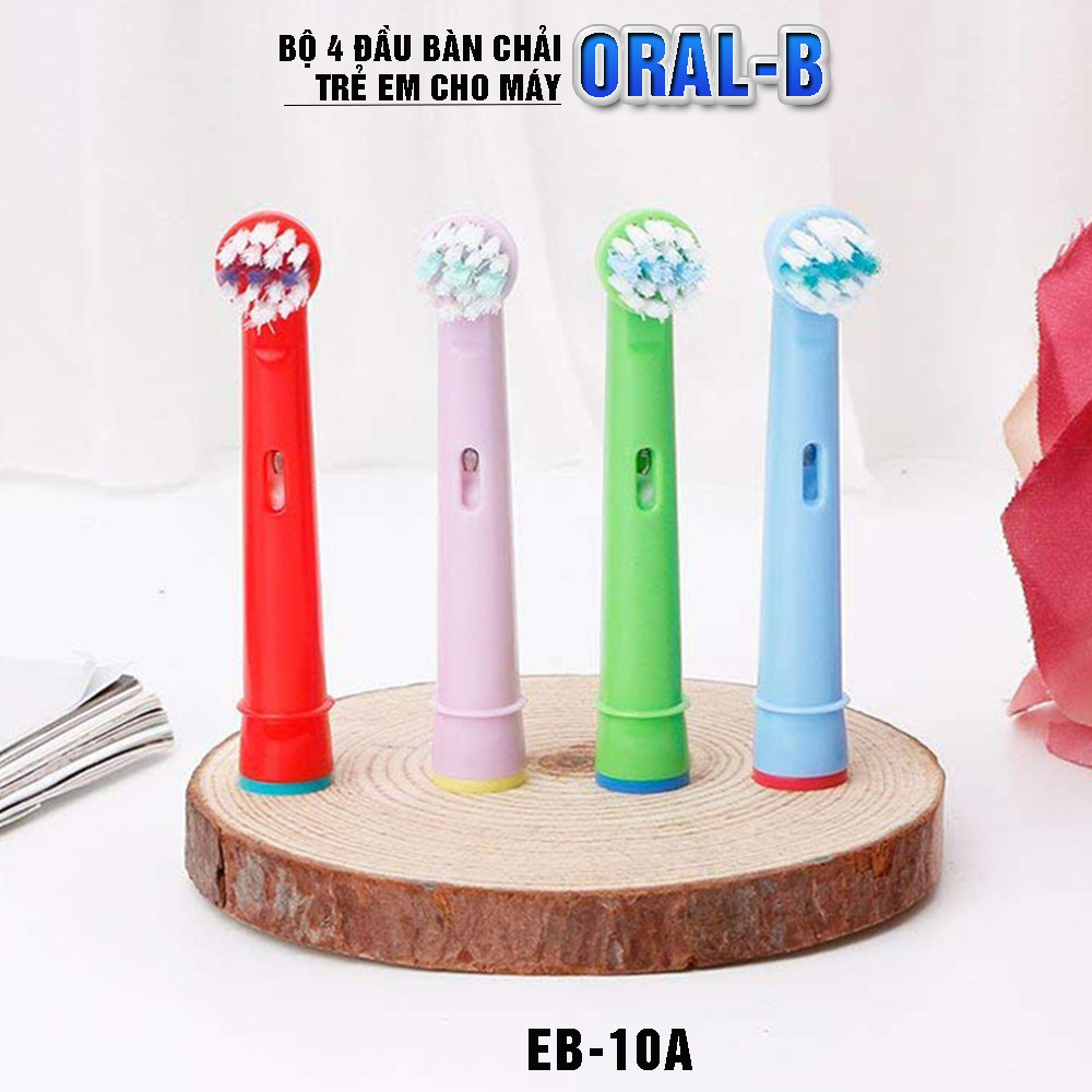 Set đầy đủ nhiều mã Bộ 4 đầu bàn chải đánh răng điện máy Oral B Braun chăm sóc răng miệng toàn diện – MIHOCO OralB EB