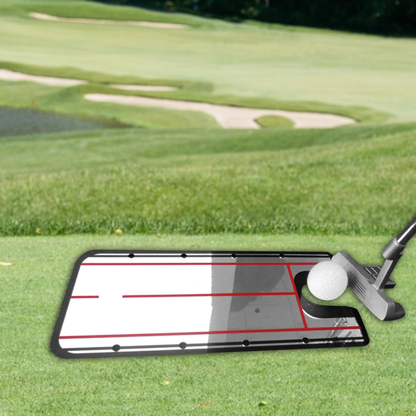 Golf Putting Alignment Mirror Golf Putting Practice Acrylic Golf Putting Trainer Golf Putting Training Aid for Indoor Outdoor