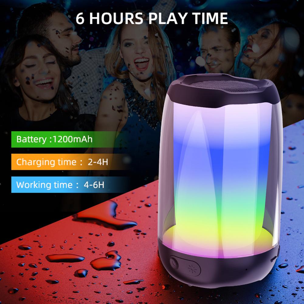 Đèn Ngủ Không Dây Bt Loa Với 9 Chế Độ Ánh Sáng Led