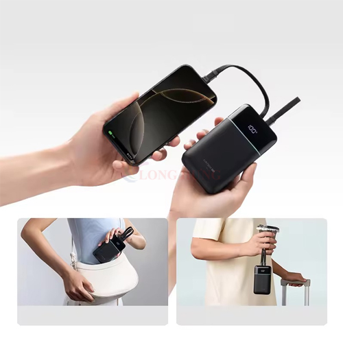 Sạc dự phòng Cuktech Power Bank Built-In Cable 1USB 1Type-C 40W 20000mAh CP24 LPB200NL - Hàng chính hãng