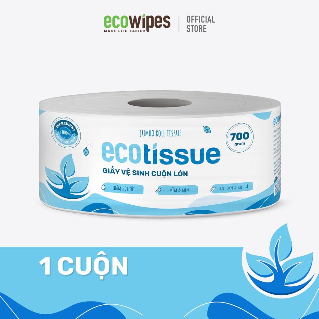 Combo 05 cuộn giấy vệ sinh giấy cuộn cao cấp Ecotissue cuộn lớn 700gr thấm hút tốt mềm mịn an toàn sạch sẽ