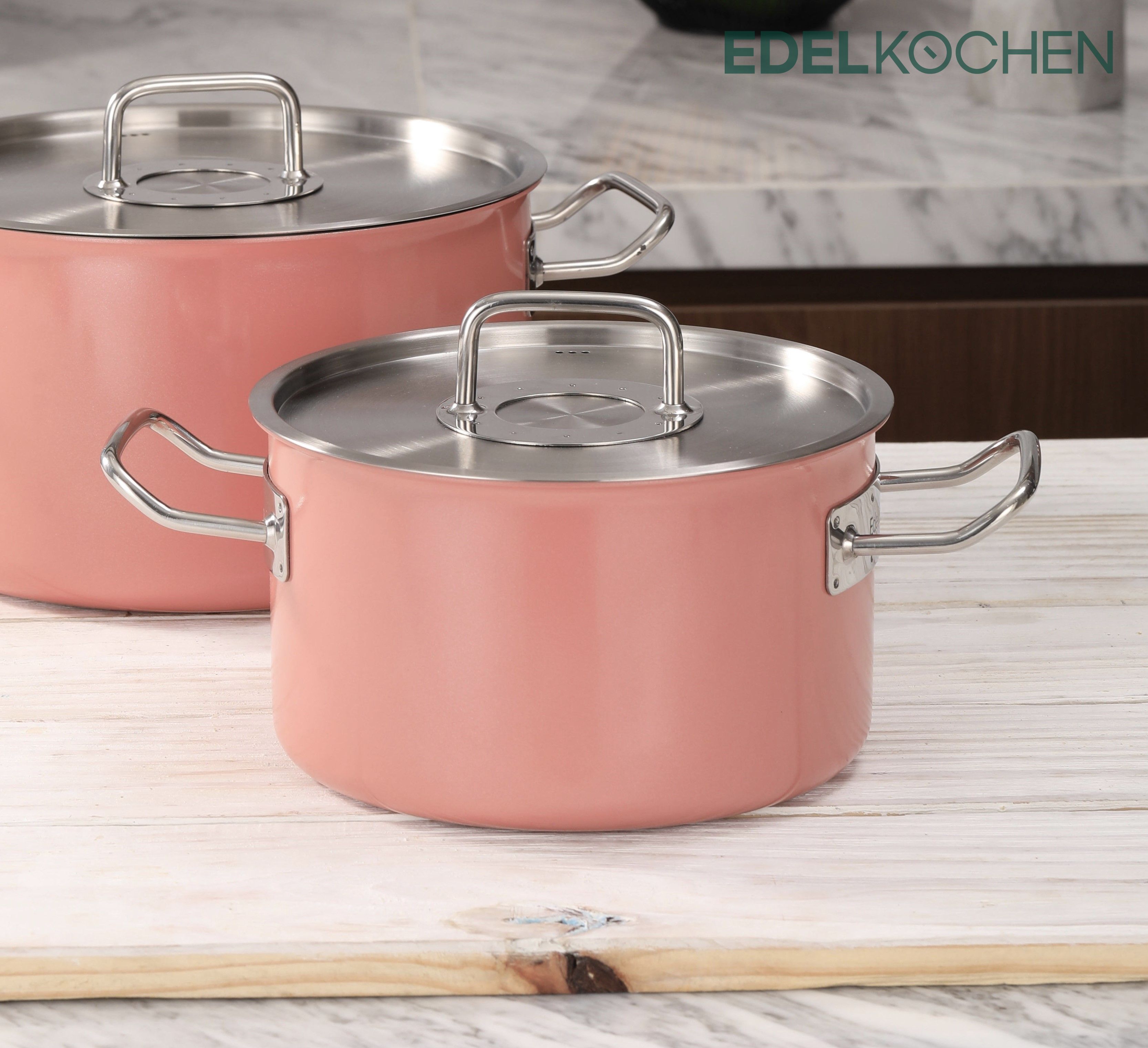 Nồi Edelkochen Solid Hồng 3 lớp