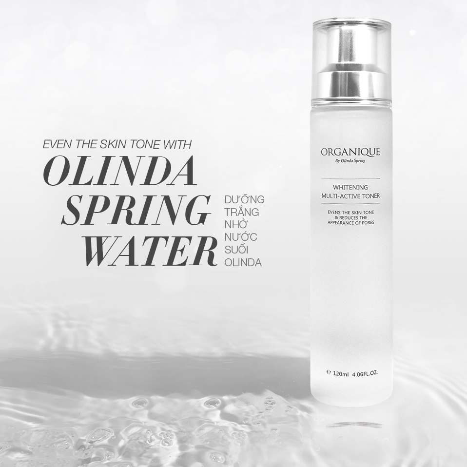 Nước cân bằng Dưỡng trắng 120ml ORGANIQUE By Olinda Spring