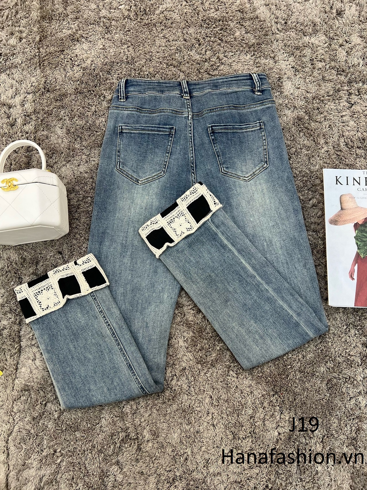 Quần Jeans hoạ tiết cơ bản - J19
