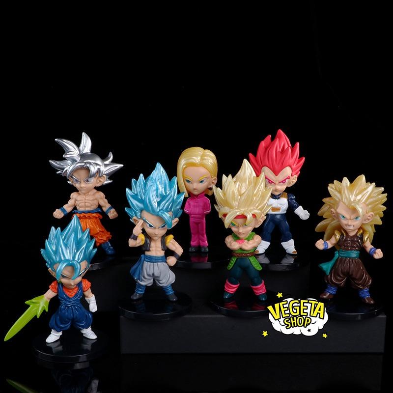 Mô hình Dragon Ball - Gohan Goku Chichi Chiaotzu Oolong Vegeta Pilaf Krillin Piccolo Gogeta Bulma Trunks - Cao 10~10,5cm