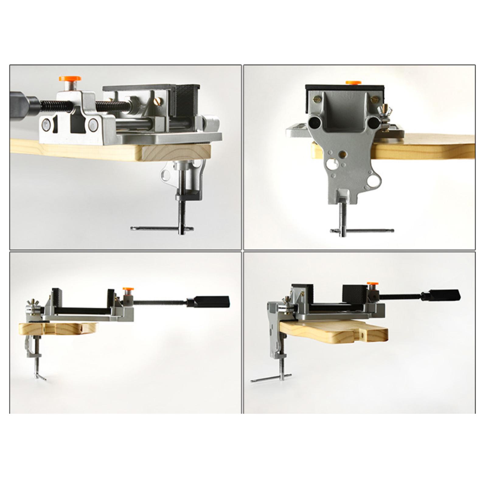 100mm Quick Release Drill Vise Heavy-duty Die-cast Aluminum Alloy Release Button for Drill Presses Work Benches