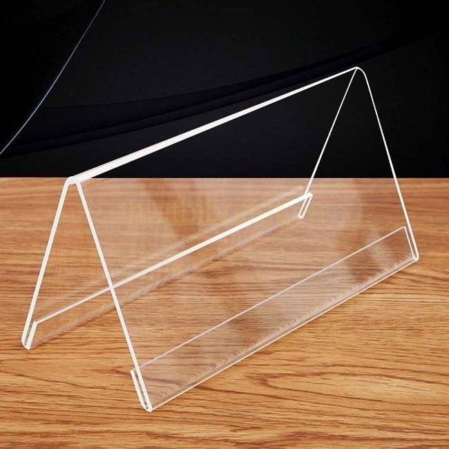 Combo 10 cái 10.5x15cm, Bảng chức danh mica, menu mica chữ A, bảng giá sản phẩm, tên sản phẩm đủ size ,