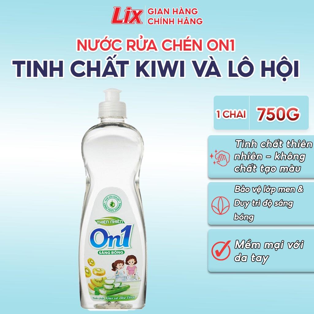 Nước rửa chén On1 tinh chất kiwi và aloe vera 750g sạch bóng vết dầu mỡ N5009