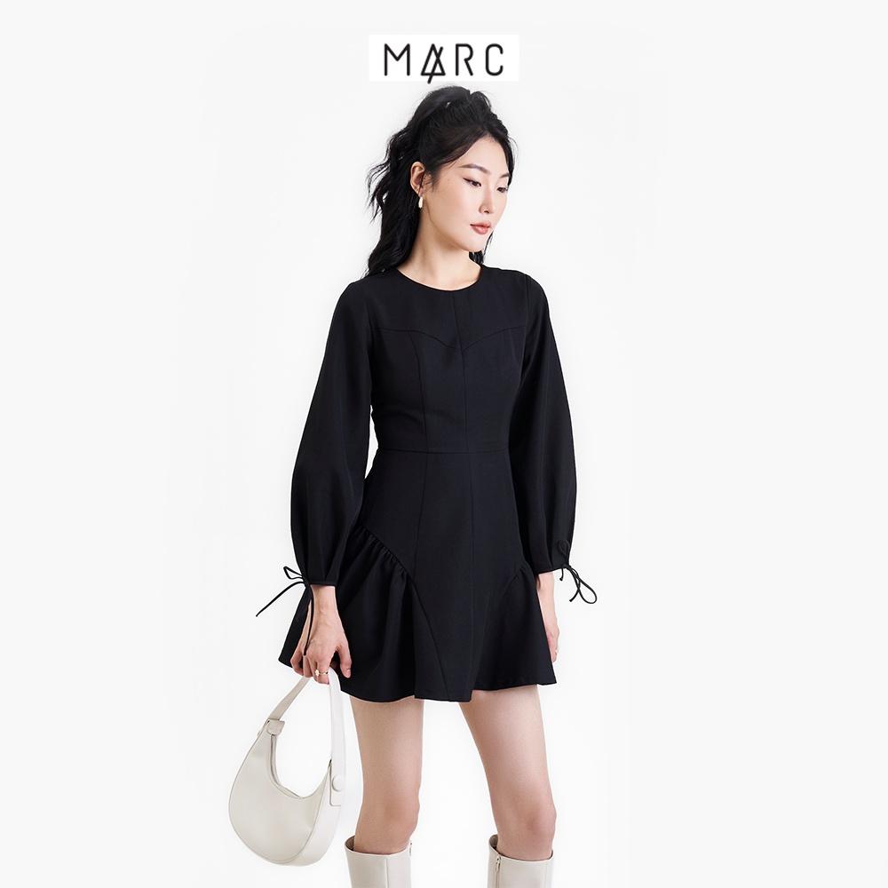 Đầm nữ MARC FASHION mini tay dài thắt nơ rả hông CBVH100522