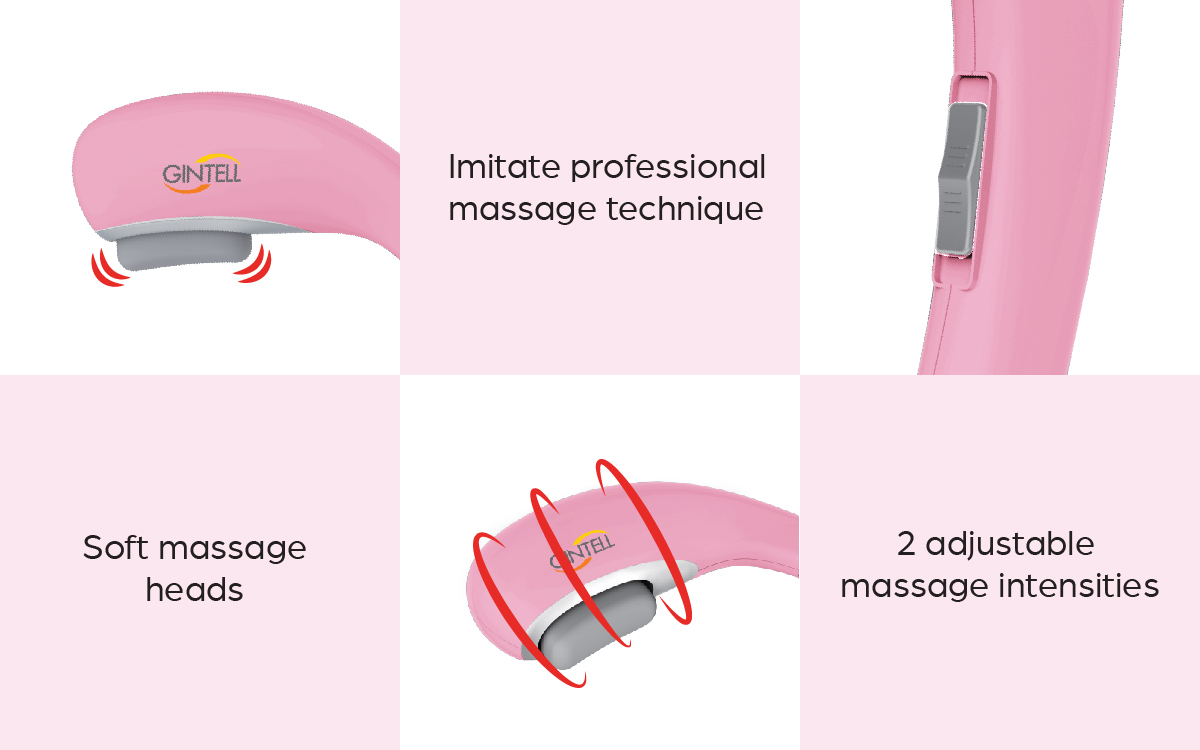 Combo Máy Massage Cầm Tay Gintell G-Vibo Plus Và Máy Massage Bàn Tay Gintell G-Shove