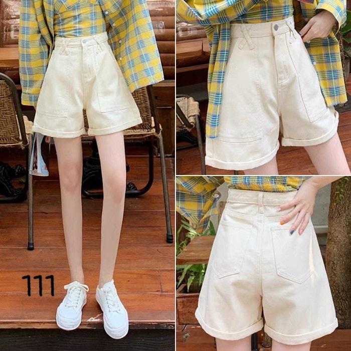 Quần Short Kaki Nữ Lưng Cao Dáng Suông Ulzzang (KKDC)