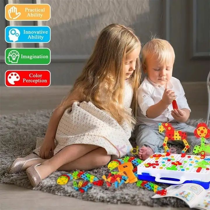 Đồ Chơi Máy Khoan Sáng Tạo Creative Mosaic 608-STEM