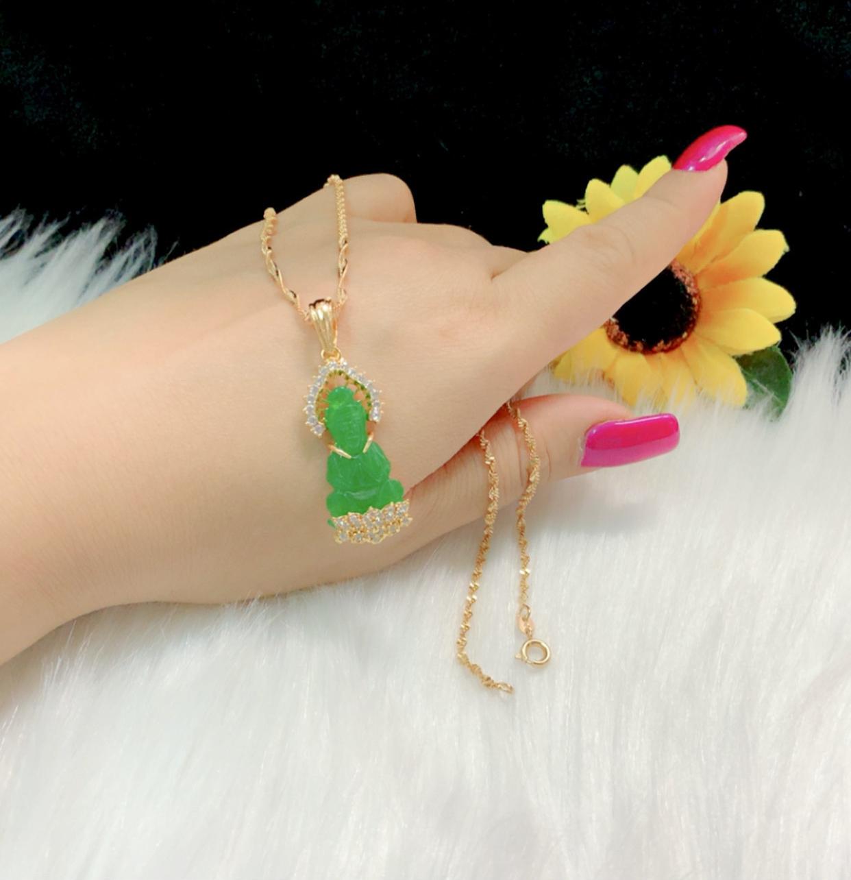 Dây chuyền mặt mẹ quan âm mạ vàng 18k EKP40D