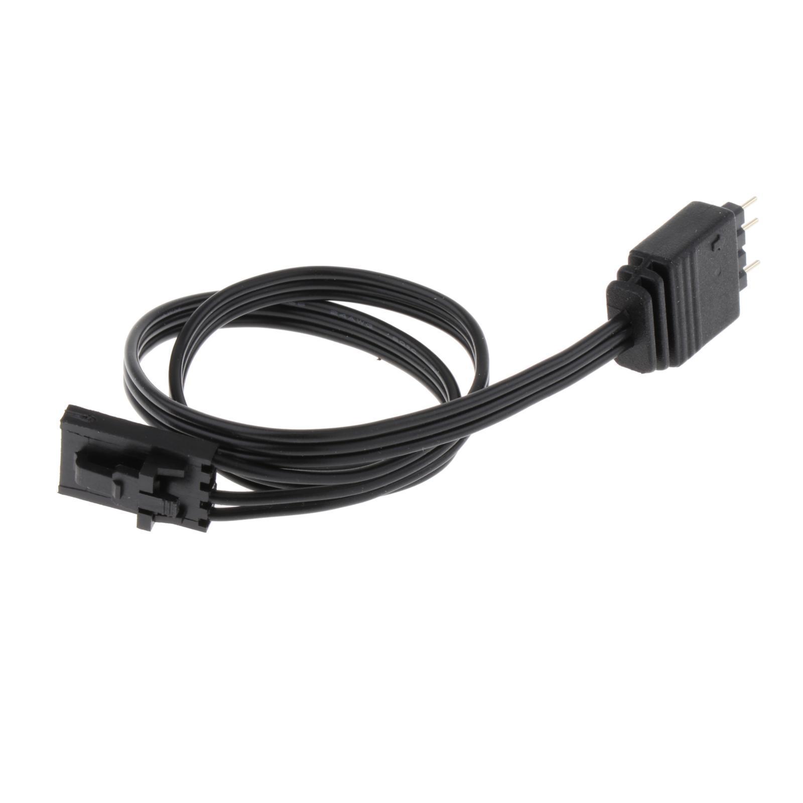 Fan Adapter Cable Black Extension Cable Connector 4 Pin RGB to ARGB 5V 3 Pin