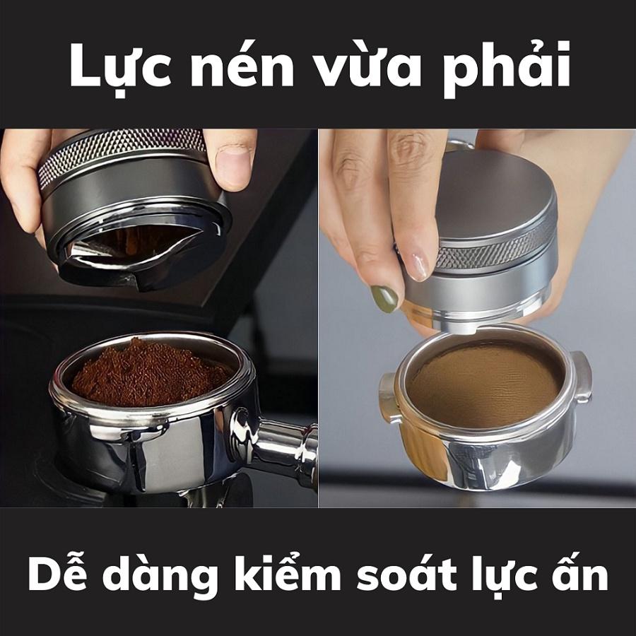 OCD Tamper nén cafe inox cao cấp 58mm dụng cụ pha chế cà phê Espresso Arabica 3 lưỡi đường kính 51-53-58mm