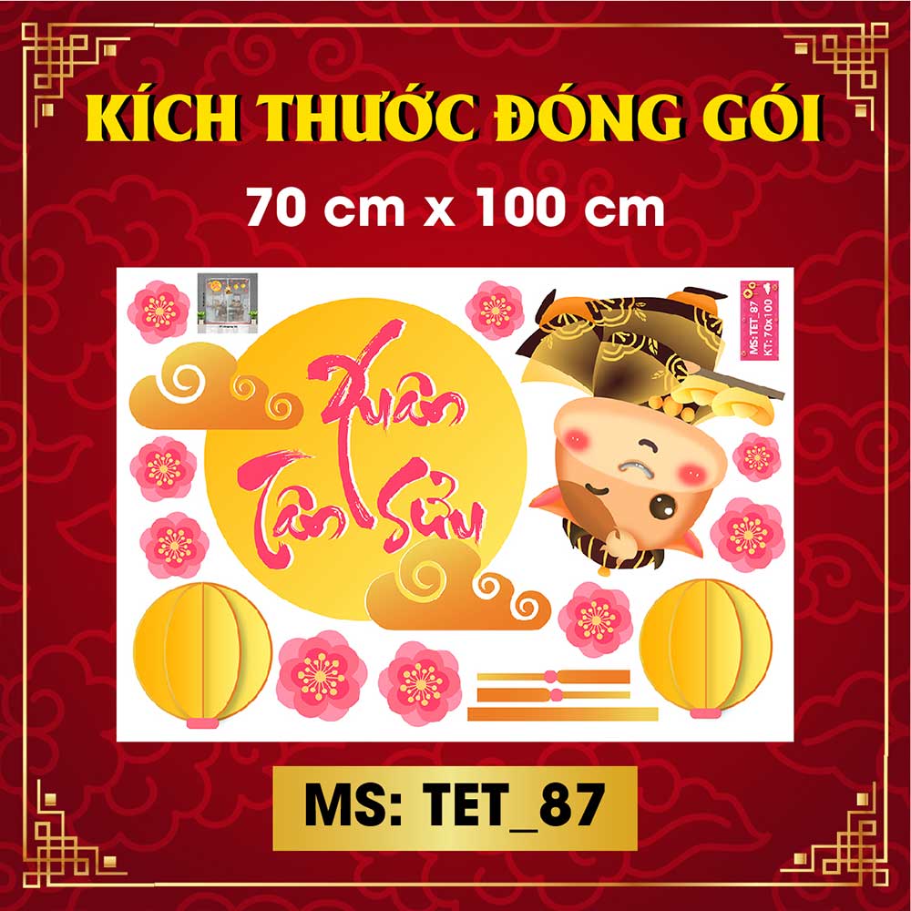 Decal trang trí tết combo số 23