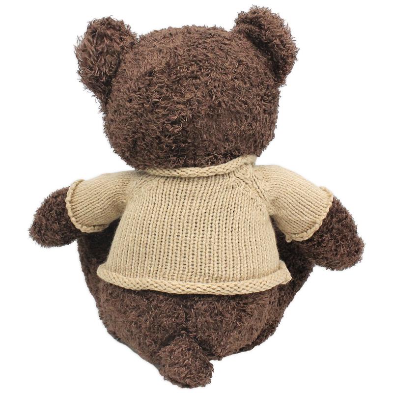 Thú Bông Gấu Teddy Nâu Đậm 40 cm - ZooZoo 40240 - Mặc Áo Len Logo