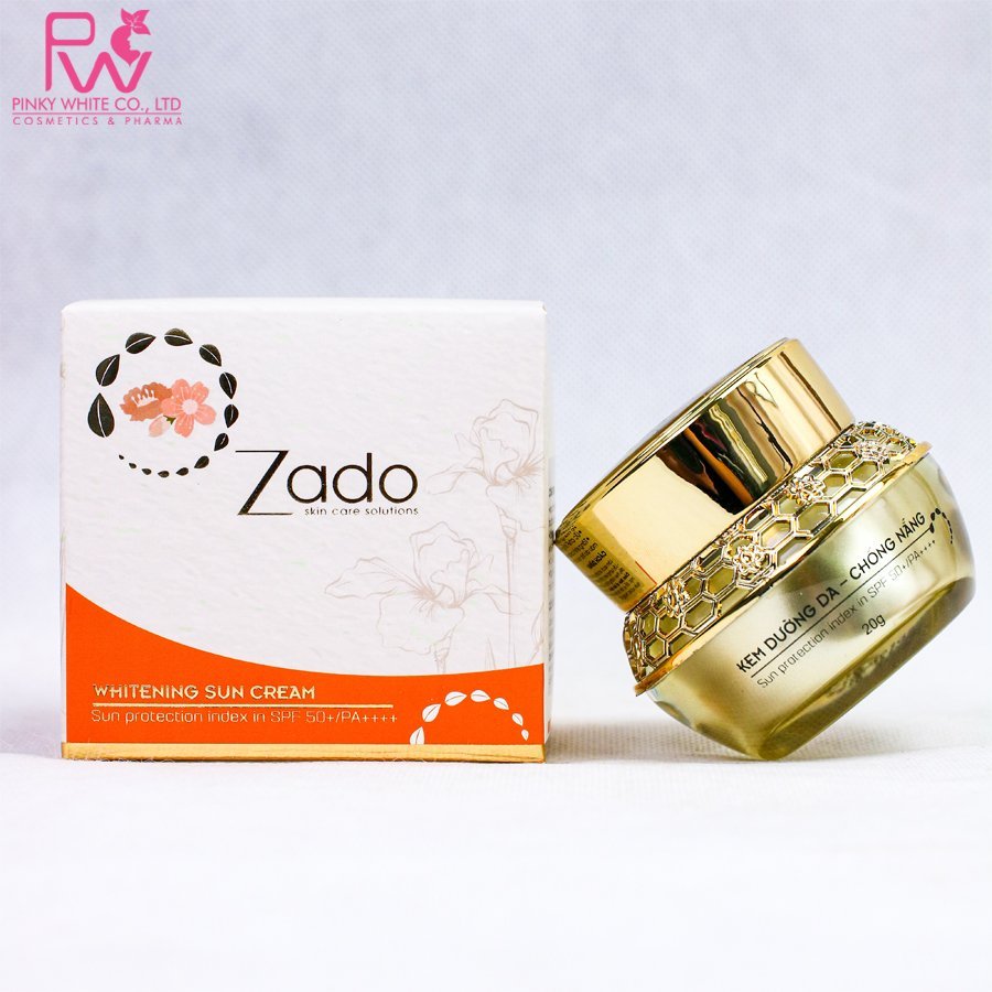 Kem Dưỡng Da Chống Nắng Zado 20g - Dưỡng trắng, chống nắng SPF50+/PA++++ ZaDo chính hãng