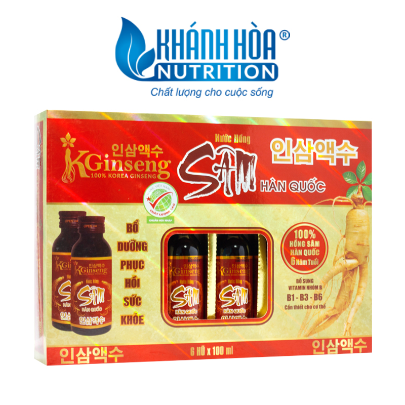 Nước Hồng Sâm Hàn Quốc KGinseng 100% Khánh Hòa Nutrition - Thực Phẩm Bổ Sung Dinh Dưỡng