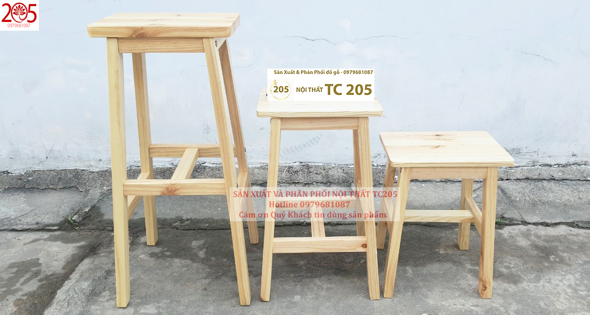 GHẾ CAO 80cm gỗ 100%