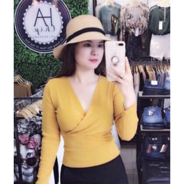 Áo kim tuyến cổ v sang trọng